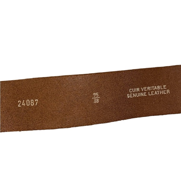 Y2K Great American Pewter Virgin Mary
Buckle & white crackle leather Belt - Picture 5 of 10